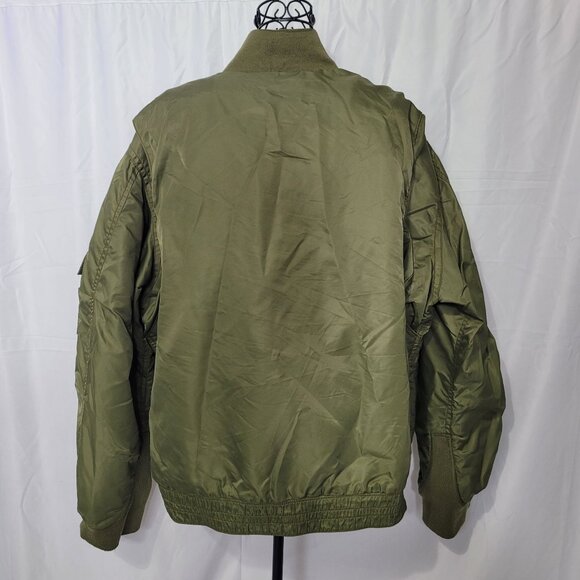 VTG Ralph Lauren Polo Jeans Co. Military Surplus Olive Bomber Jacket Size XXL - Picture 2 of 11